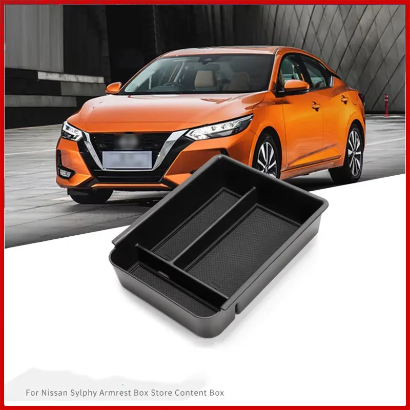 

For Nissan Sylphy/E-POWER 2020 2021 2022 2023 2024 ABS Center Armrest Storage Box Container Stowing Glove Box Car Accessories