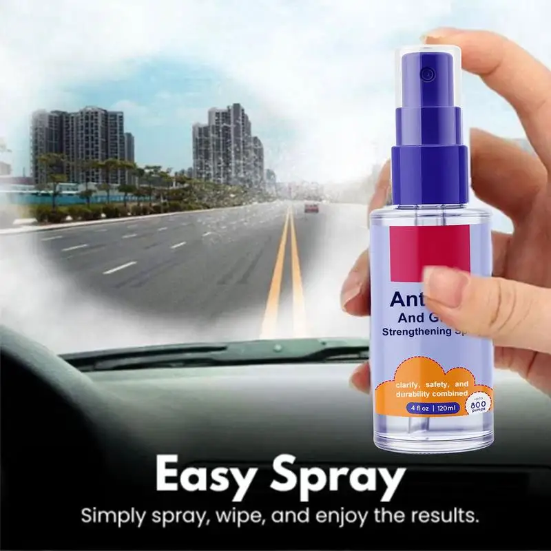 Car Anti Fog Spray Windscreen Agent Long Lasting Intensive Anti Mist Agent vehicle Windscreen Protection for Mirror Visor Goggle