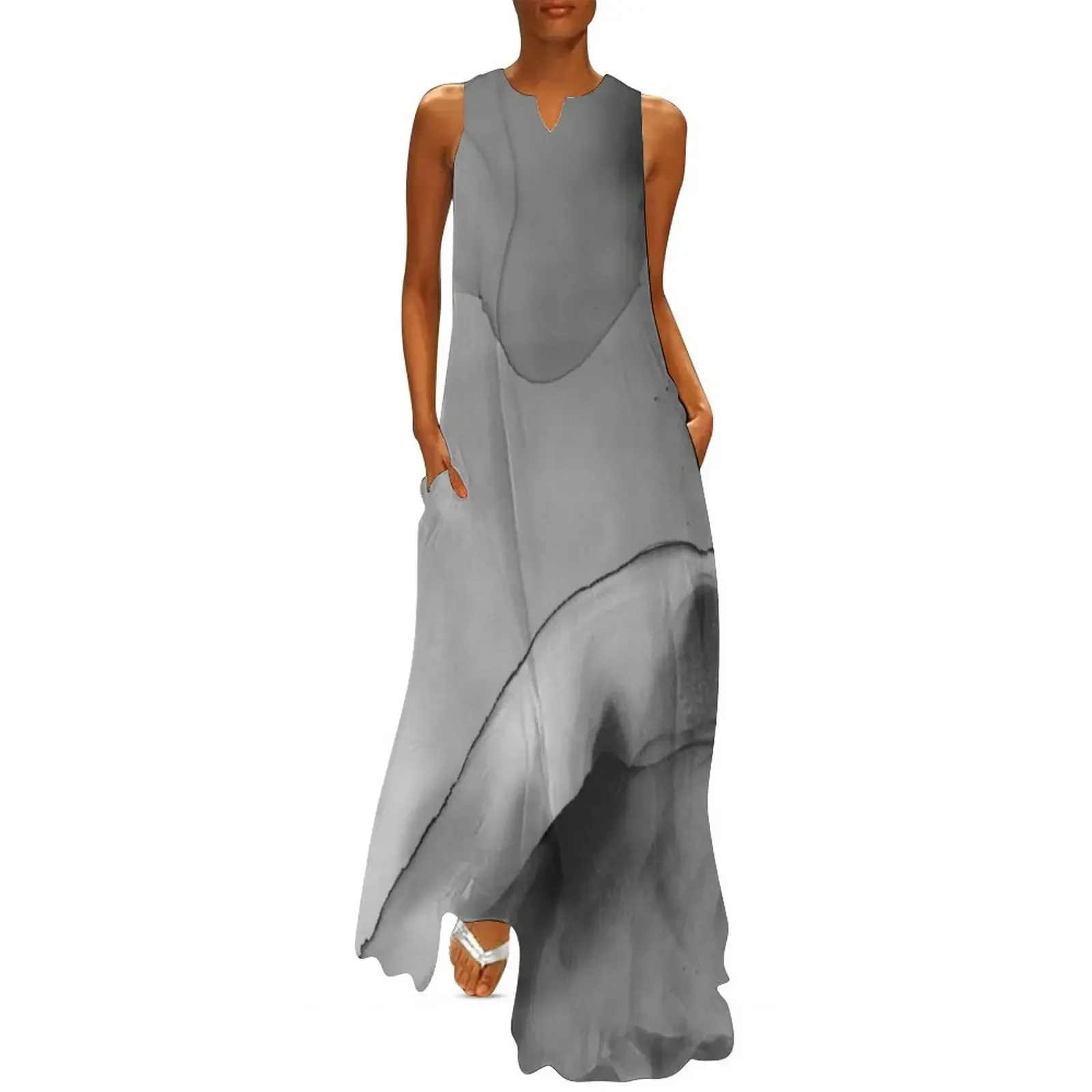 

Ink Flow Abstract #1 Long Dress Women's long dress women party dresses beach dress birthday dresses for women