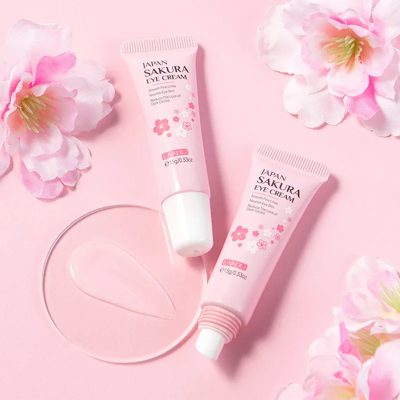 

LAIKOU Sakura Brighten Essence Extract Eye Cream Nourish Moisturizing And Smooting Skin Brighten Eyes Skin Care