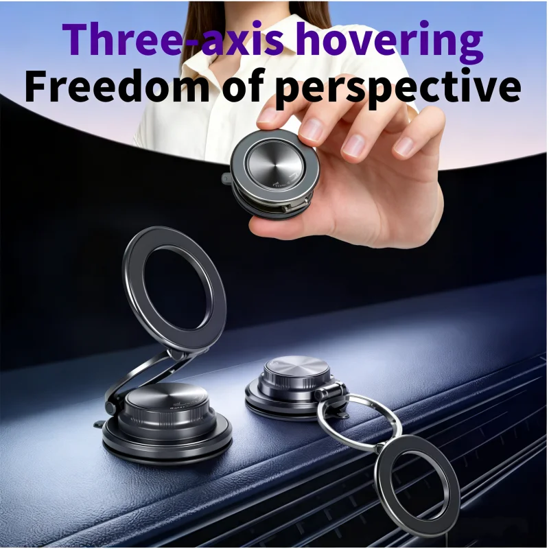 

Cellphone Holder Bracket Rack Stand Rotatable Strong Grip for Car Dashboard Space Saving Foldability