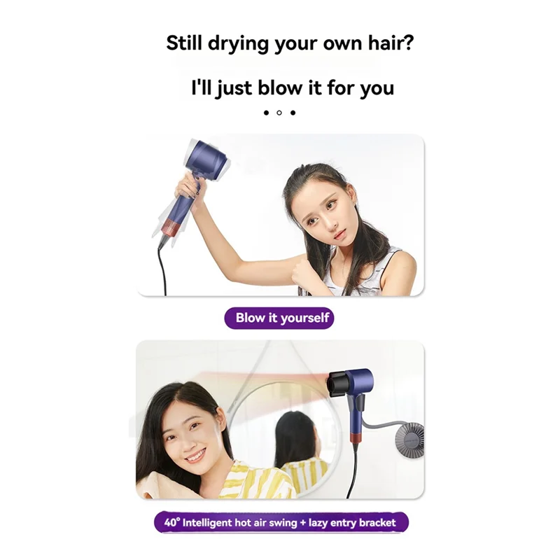 B51C فوهة سريعة الجفاف ذات التأرجح التلقائي لمجفف الشعر Leifen LF03/SE/SE2، لمسة نهائية ناعمة وأداء لطيف