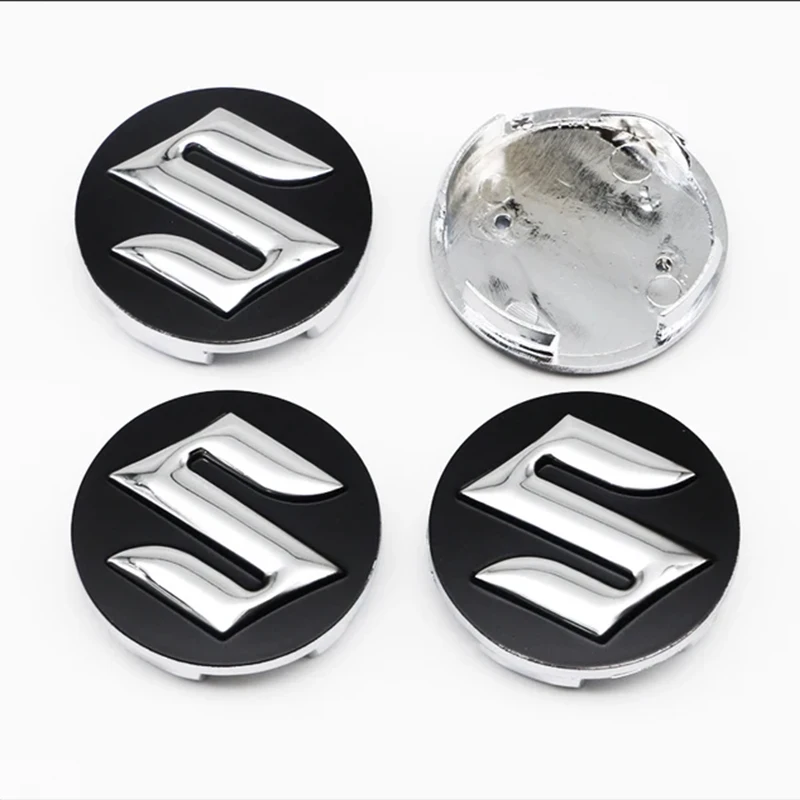 4pc 54mm 60mm emblema do carro emblema roda centro hub caps capa logotipo para suzuki tianyu sx4 shangyue ruiqi alto swift baleno acessório