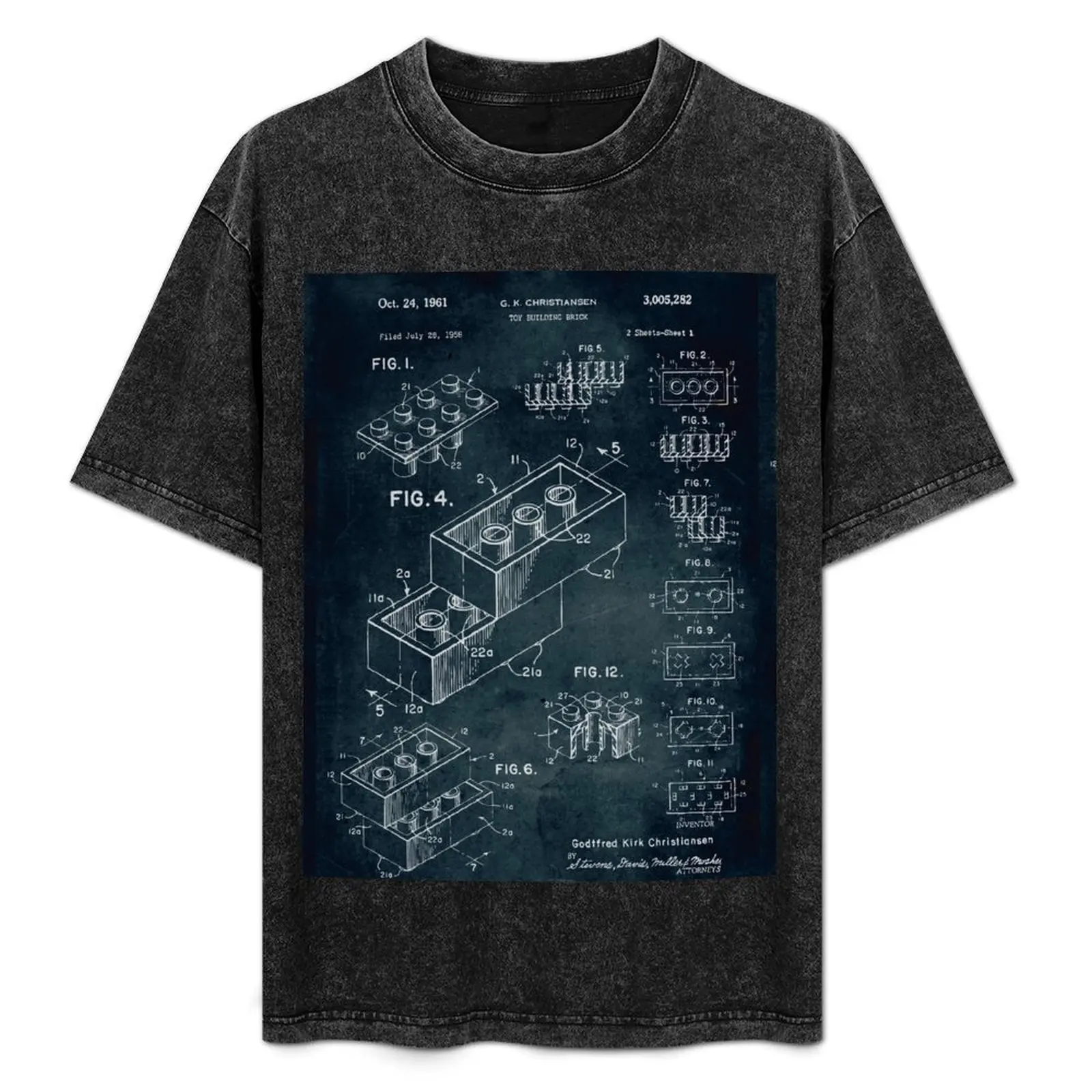 

1958 Toy Building Brick T-Shirt Casual Fashion Short Sleeve Cotton T-Shirt