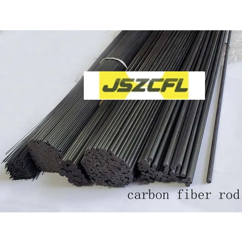 10-50pcs Diameter 1.5mm Carbon Fiber Rods Lenght 100/200/300/400/500mm Solid Bar Diy Model Accessories