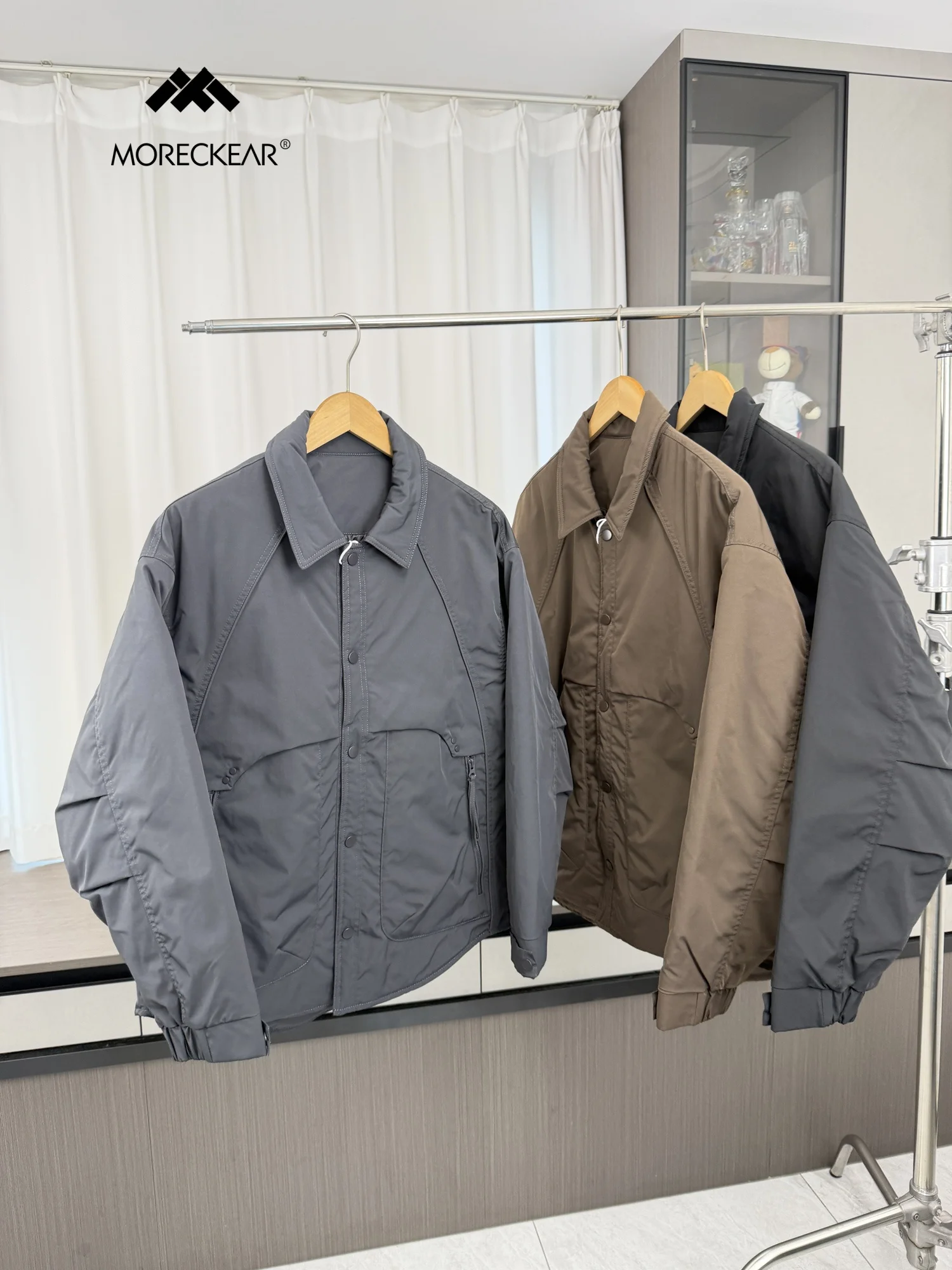 Gentlemanly Style! Three-Dimensional Fashionable! Men's Autumn Winter Outdoor Loose Comfortable Warm Collar Cotton Jacket