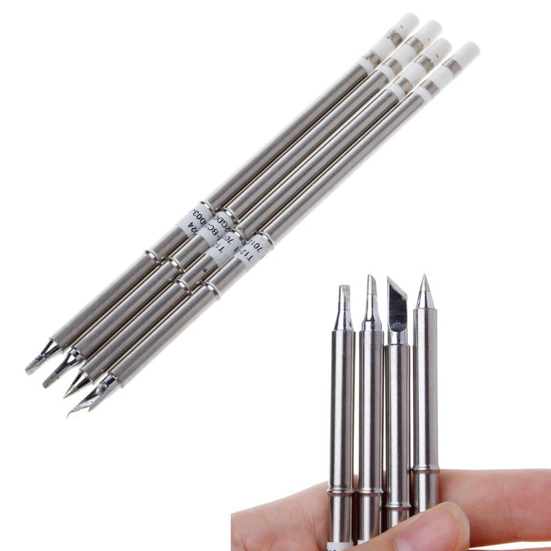 4 / 5 Pcs T12 Series Solder Iron Tips For Hakko FX951 BAKON 950D Soldering Station