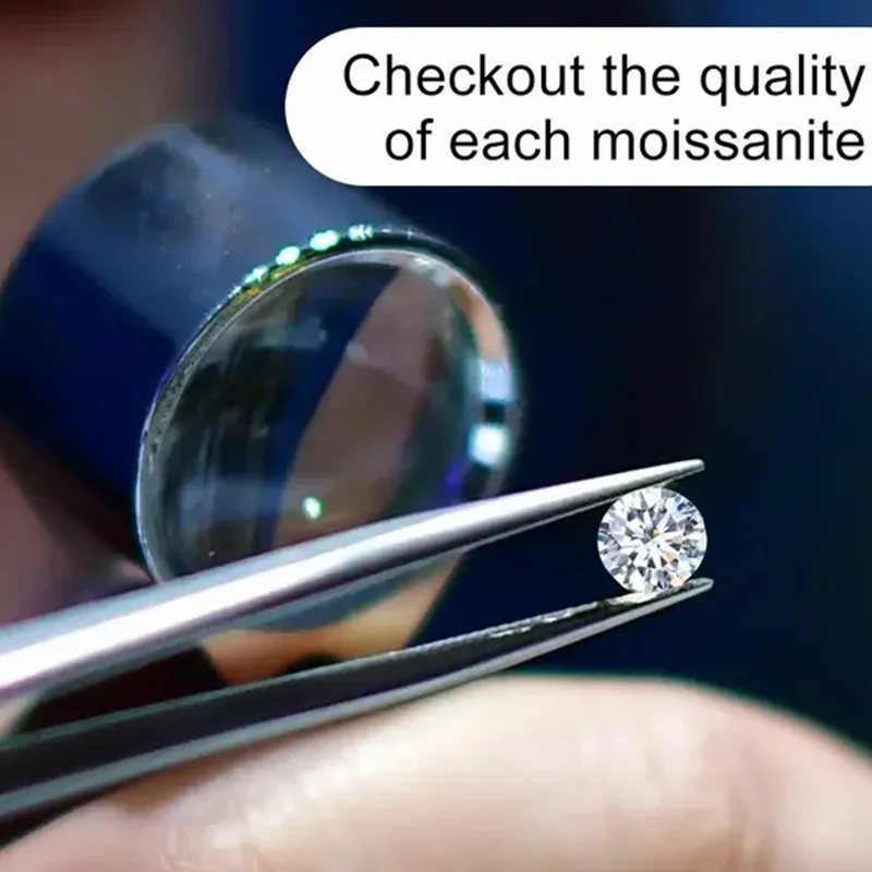 Promotional 1 carat 6.5 mm Moissanite D color VVS Loose Moissanite Diamonds with Report