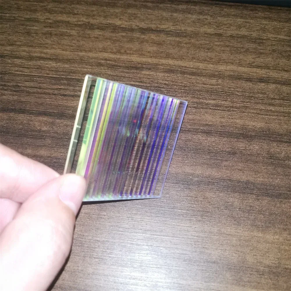 10PCS 50x45x2.5mm Defective Dichroic Prism Decorative Optical Glass Decoration Lens Science Physics DIY Research