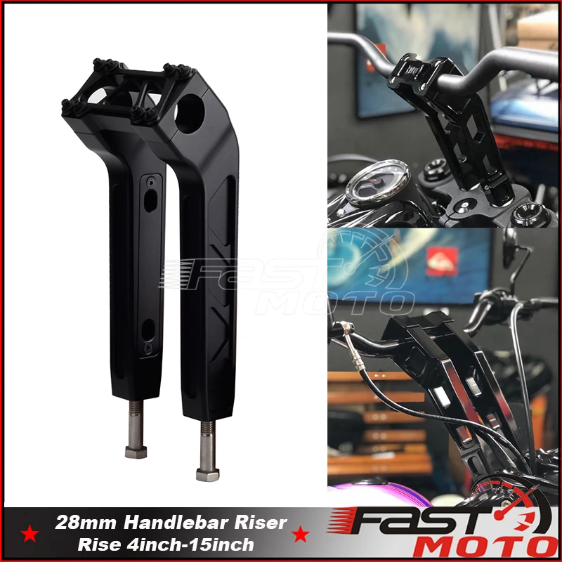 

12inch Pull Back Risers For Harley Dyna Softail Sportster Chopper Bobber Custom Cafe Racer 28mm Handlebar Riser 1-1/8" Bar Riser