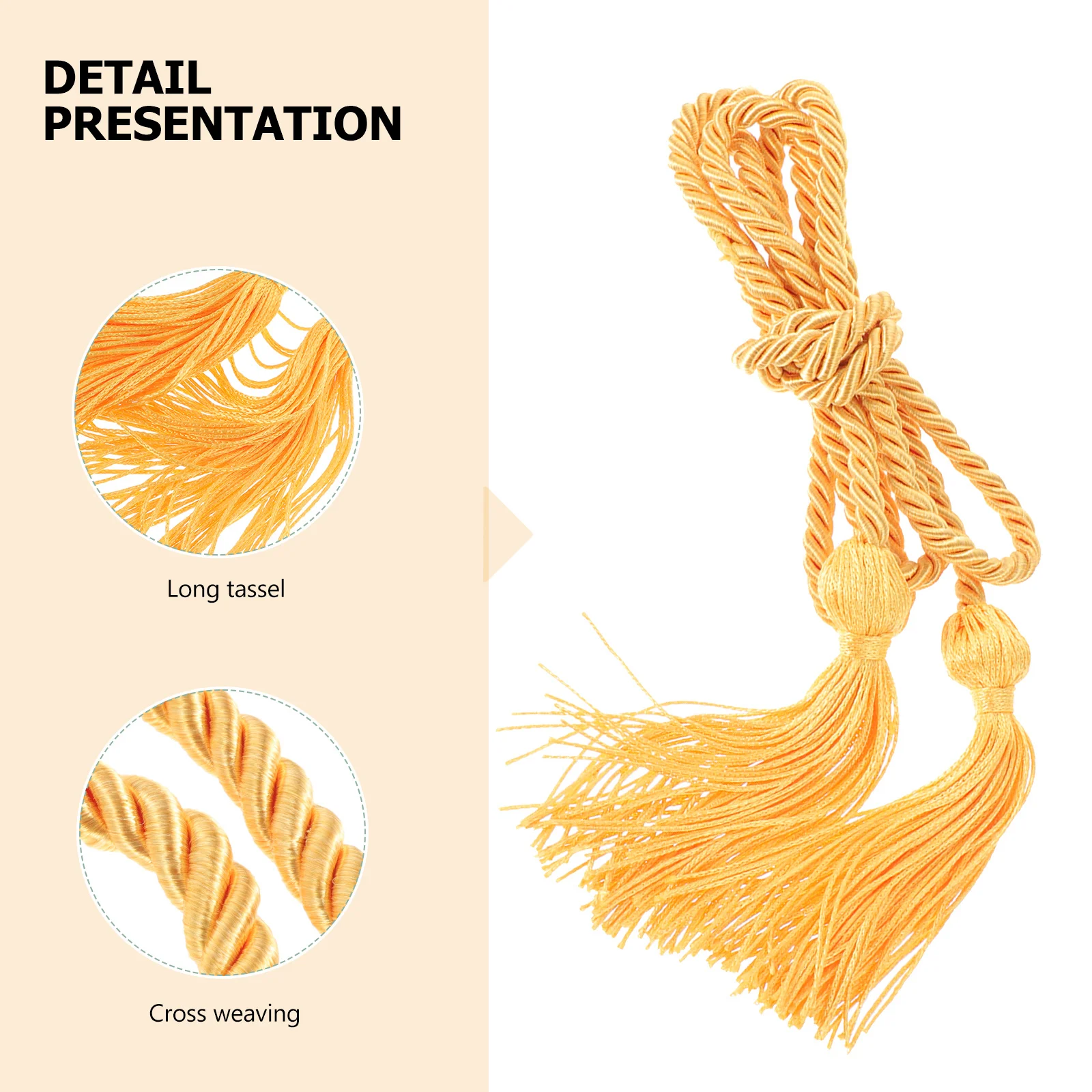 

2Pcs Flag Decoration Tassel Rope Decorative Honor Cord for Auditoriums Rooms Formal Indoor Spaces Grad Tassel Cords Vibrant