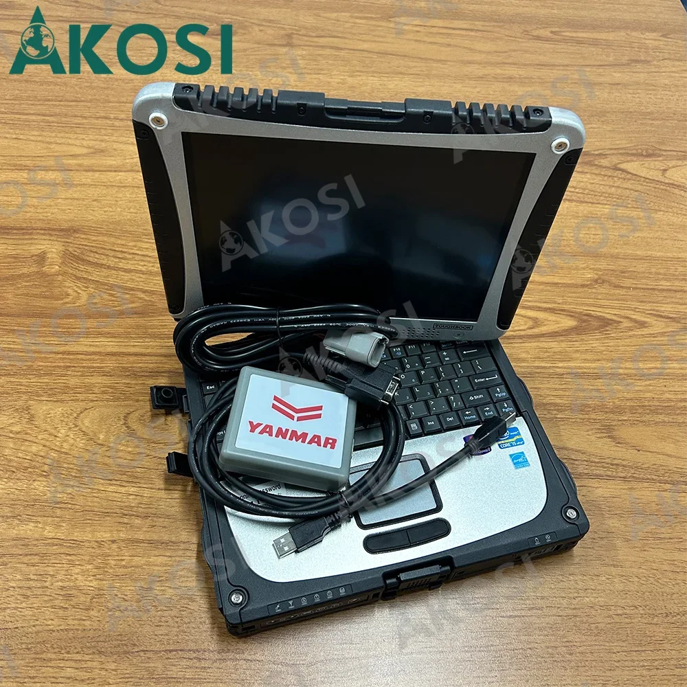 Ready to use CF19 laptop+For Yanmar diagnostic tool For Yanmar diesel engine Agricultural Construction equipmen diagnostic tool