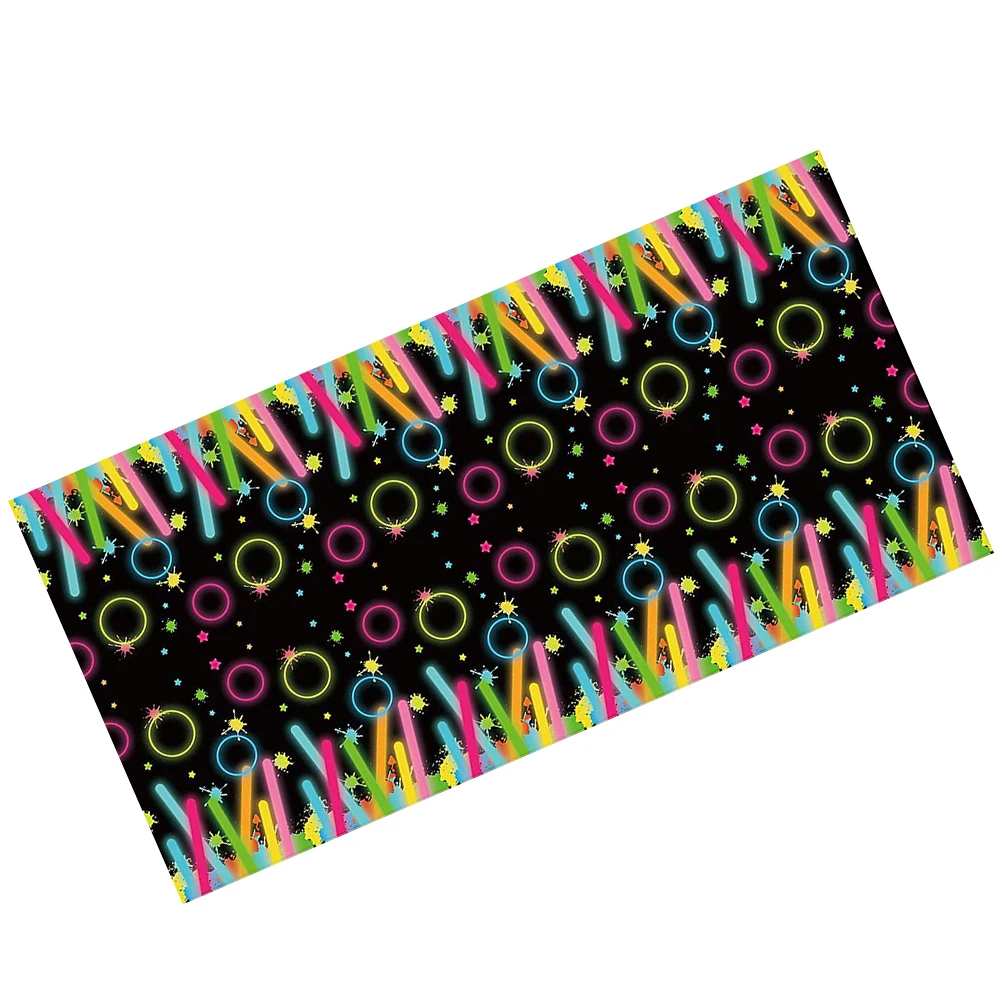 

Neon Tablecloth Fluorescent Bar Birthday Wedding Disposable Runner Protective Lightweight Foldable