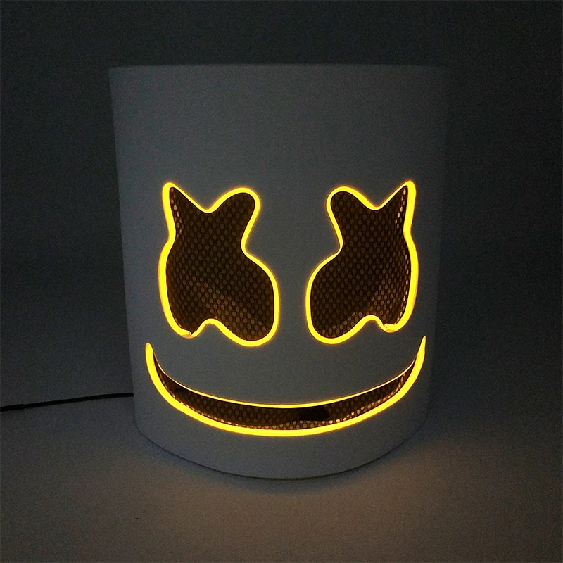 DJ Marshmello Luminous Head Cover, LED Light Up Accessory