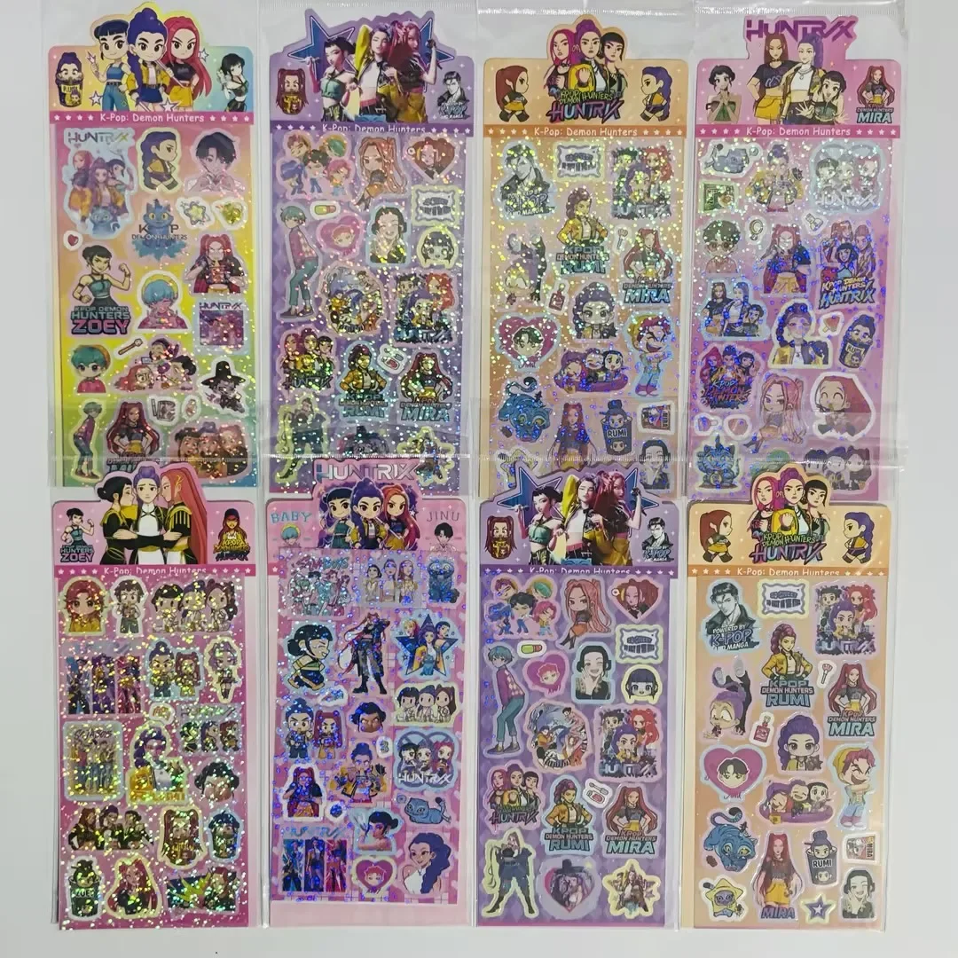 Laser Anime Pattern Goo Card Decor Stickers Creative DIY Scrapbook Journal Ornament Sweet Present For Kids Fans Craft Supplies