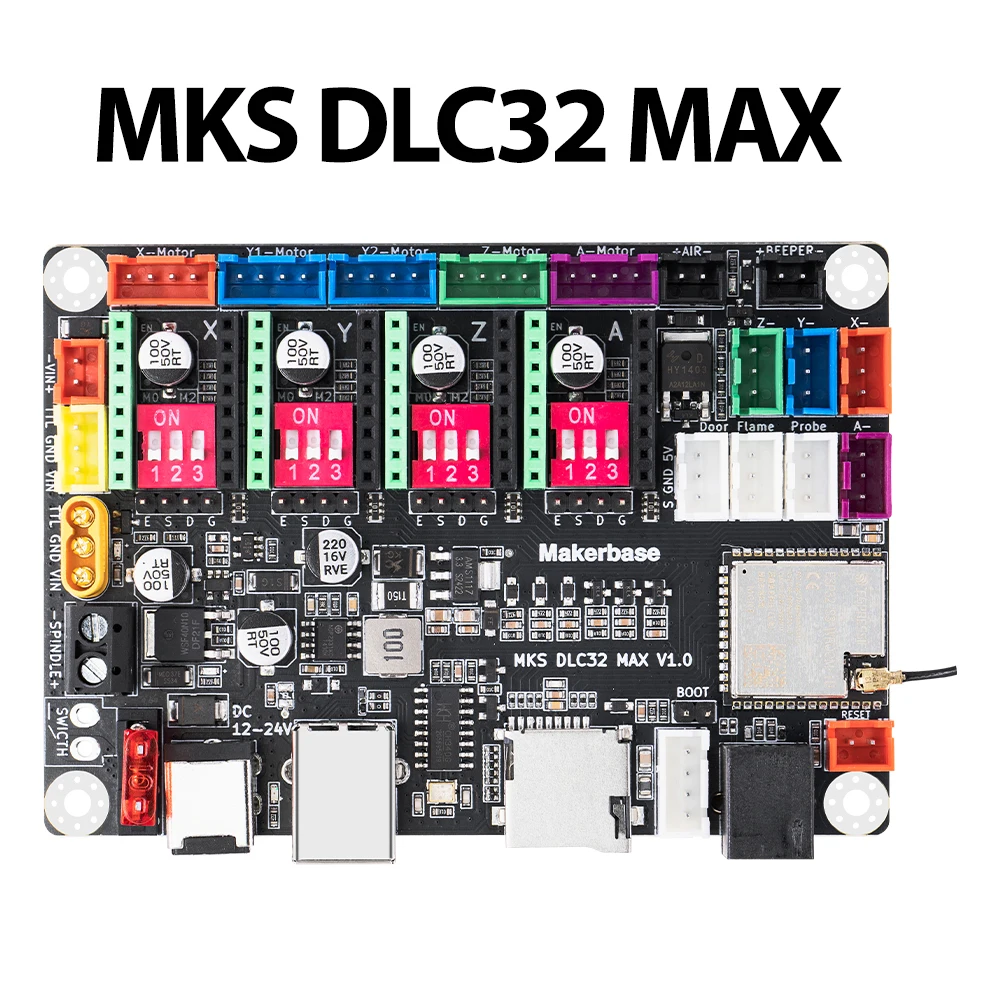 Makerbase MKS DLC32 MAX Laser Engraver Motherboard CNC & Laser Engraving Controller For 60W Laser 4-Axis Rotary Engraving