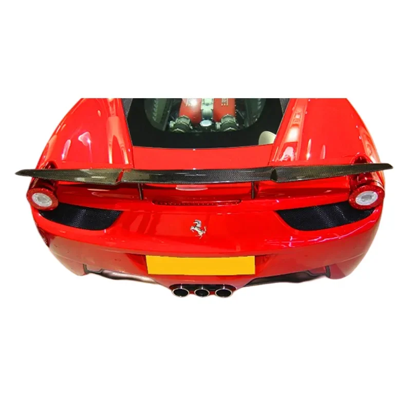 GT Style Carbon Fiber Rear Spoiler Tail Wing for Ferrari 458 Italian Edition