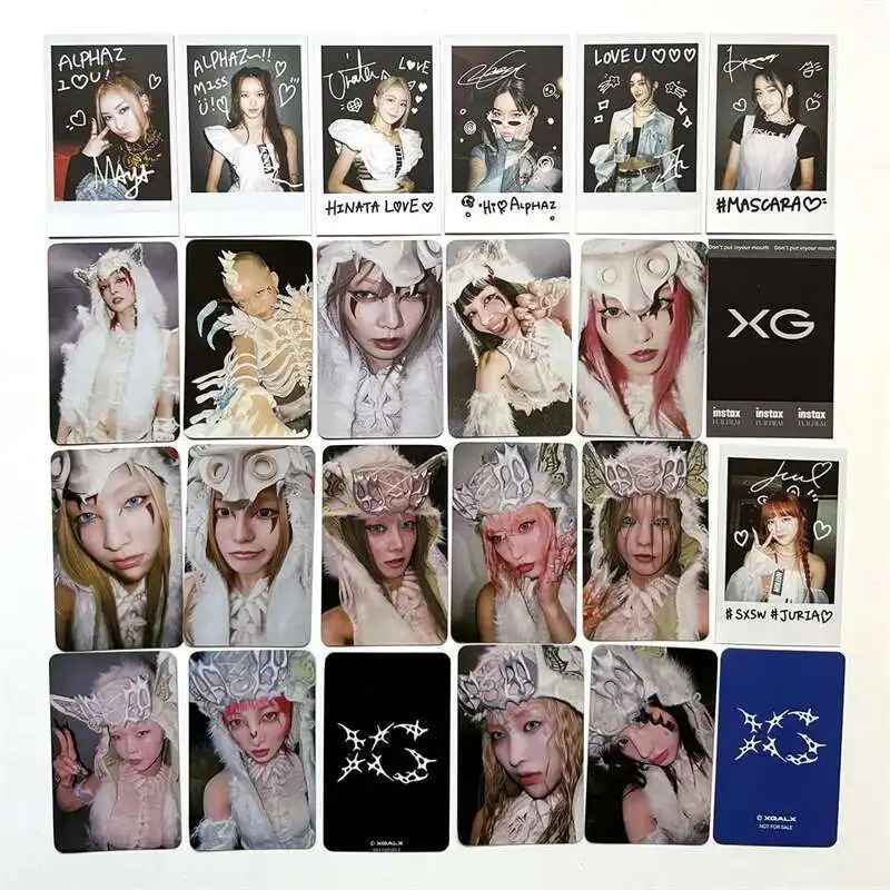 7 قطعة/المجموعة XG Girl Group Album AWE جودة عالية LOMO بطاقة جمع صور بطاقة بينيفيت بطاقة بريدية جوريا تشيسا جورين جمع هدية