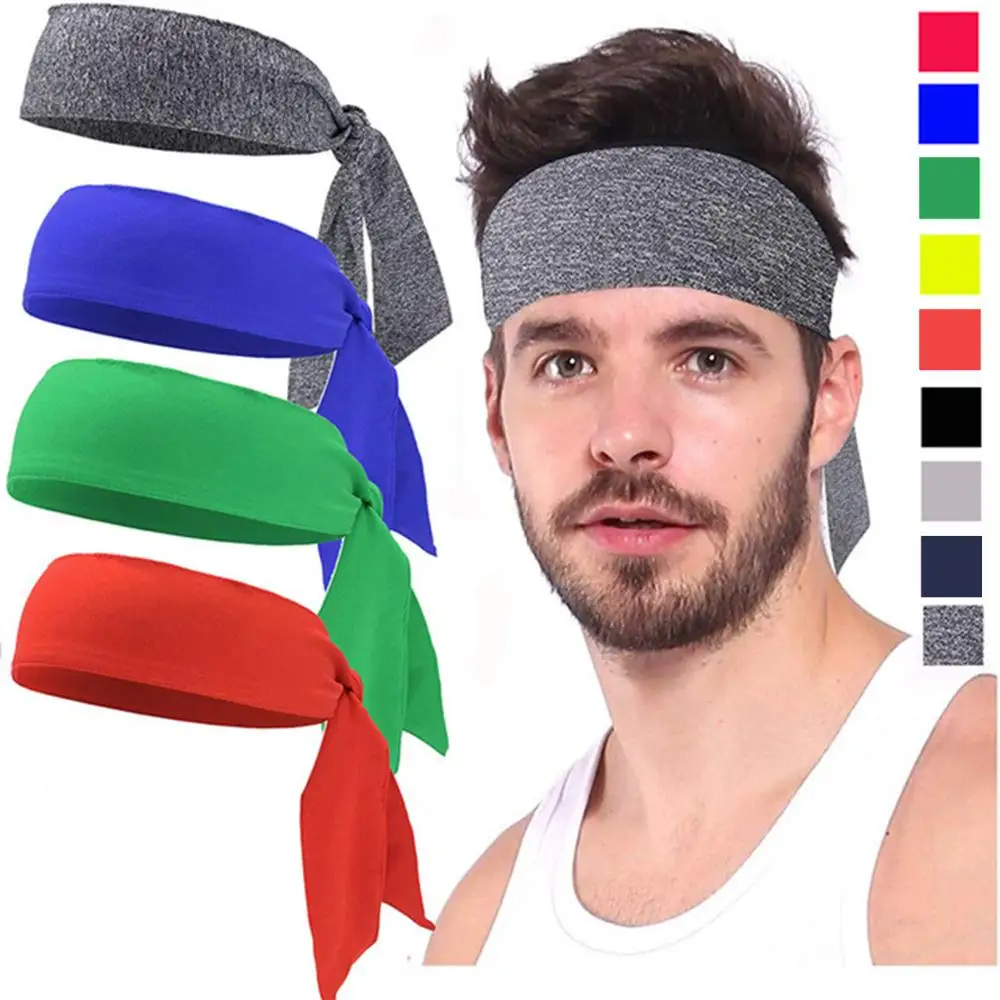 

High quality 10 colors Head Tie Outdoor Headwear Sports Sweat Headband Jogging Sport Yoga Hair Ribbon Pirate Headbands Unisex