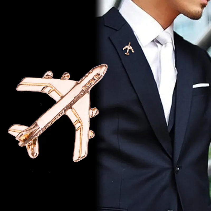 Pins Brooches Metal Jewelry Women Suit Pin Fashion Aircraft