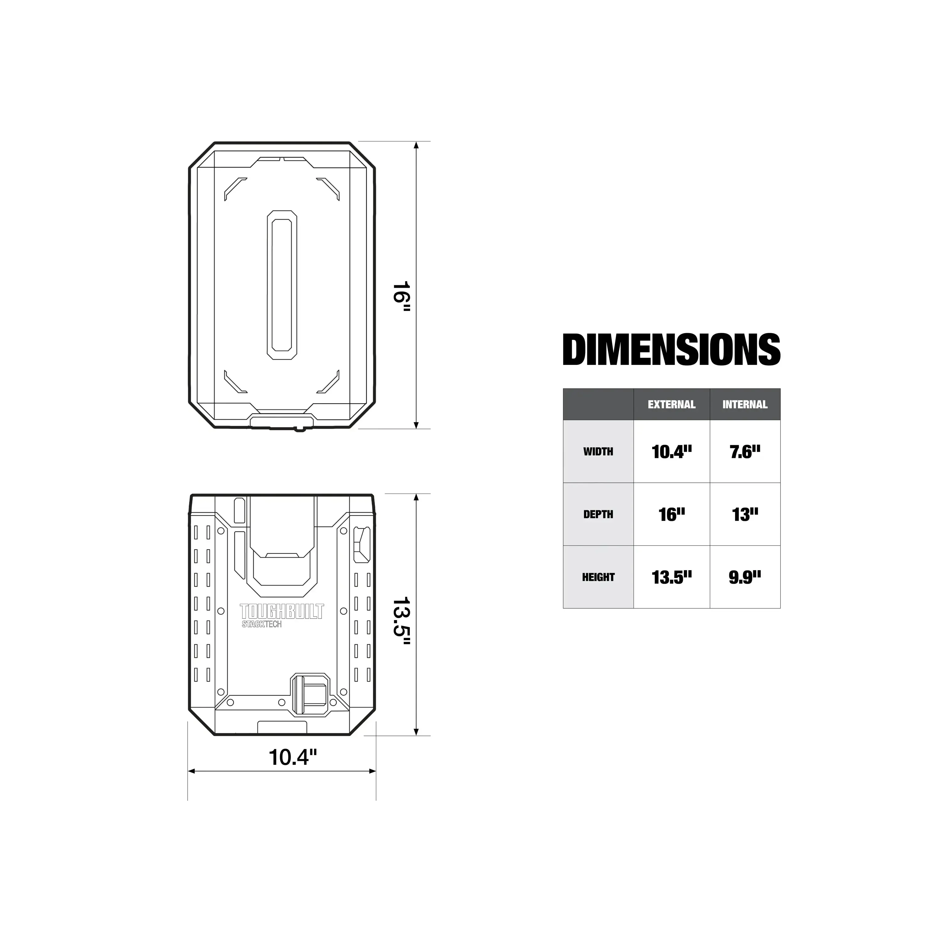 TOUGHBUILT TB-B1-C-60C STACKTECH Compact Insulated Chest Large-capacity Freshness Warm and Cold Outdoor Storage Box