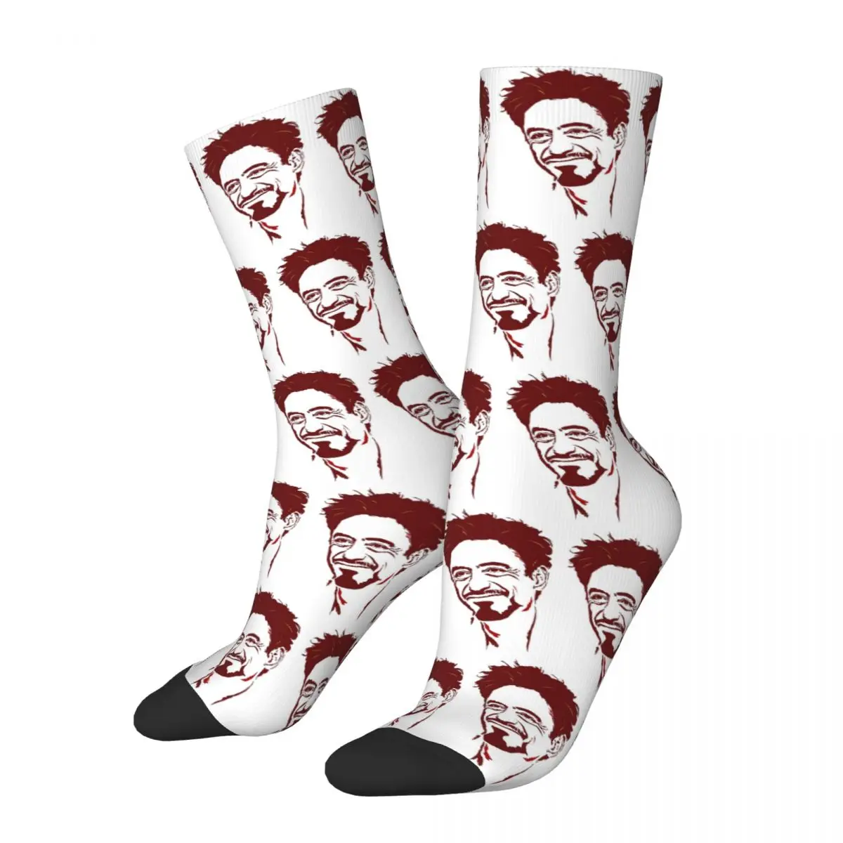 Robert Downey Jr Socks Harajuku High Quality Stockings All Season Long Socks Accessories for Unisex Birthday Present