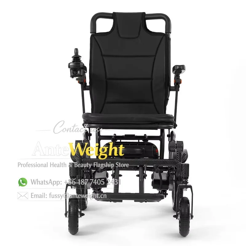 Carbon Transfer Printing Ultra-Light Electric Wheelchair Folding Portable Disabled Mobile Lithium Battery