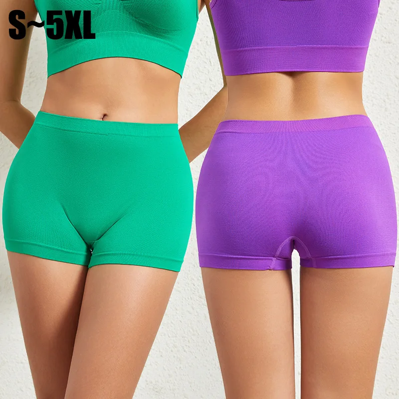 Seamless Panties Women Boyshort Sexy Low Waist Female Underpants Breathable Sports Panty Comfort Lingerie S-5XL Intimates