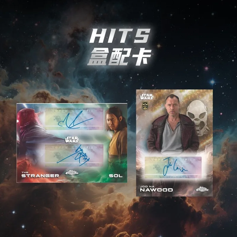 2026 Topps Chrome Star Wars Hobby Box 1 Auto 4 Numbered Parallels Kyber Light Refractors Movie Trading Cards Collectible Gift