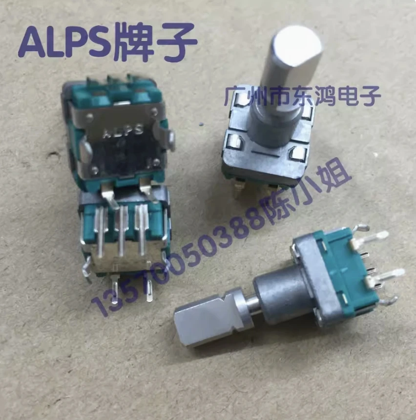 1 PCS Japanese ALPS EC11 encoder with switch 30 positioning number 15 pulse point axis length 18mm half axis
