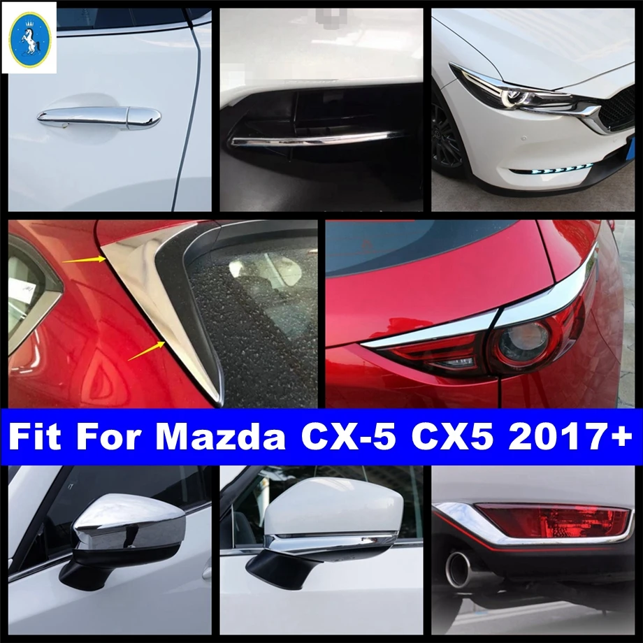 

Front Grille / Head Lights / Door Handle / Rear Fog Lights / Back Window Spoiler Wing Cover Trim For Mazda CX-5 CX5 2017 - 2023