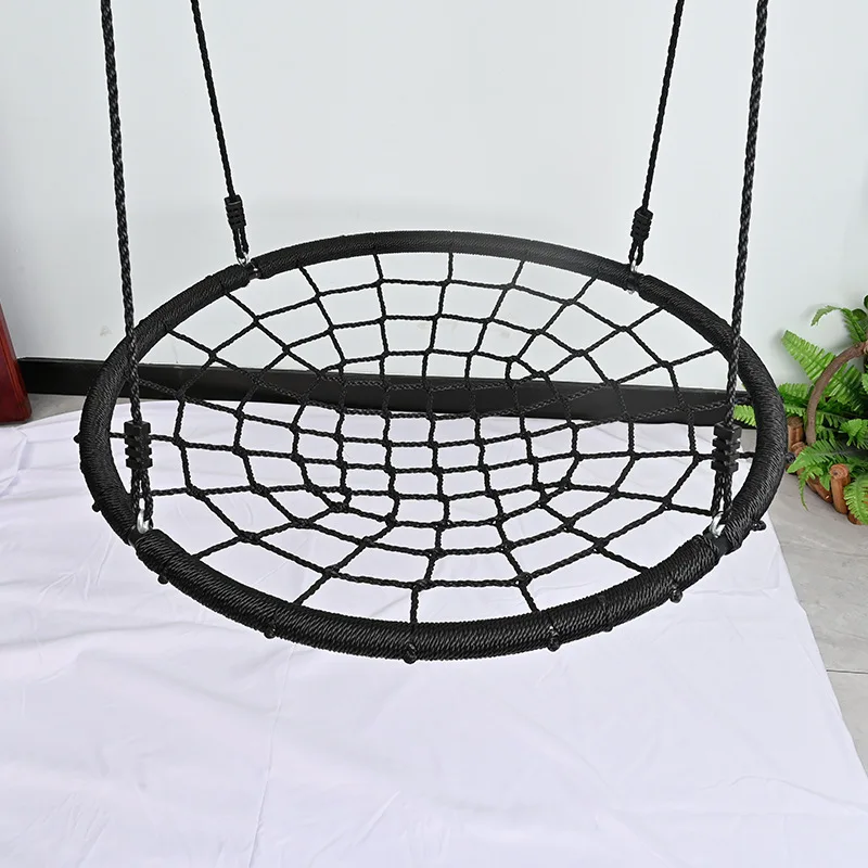 Crianças redondo ninho balanço interior e exterior cabide net corda stut balanço brinquedos do bebê diversão ao ar livre & esportes brinquedo balanços