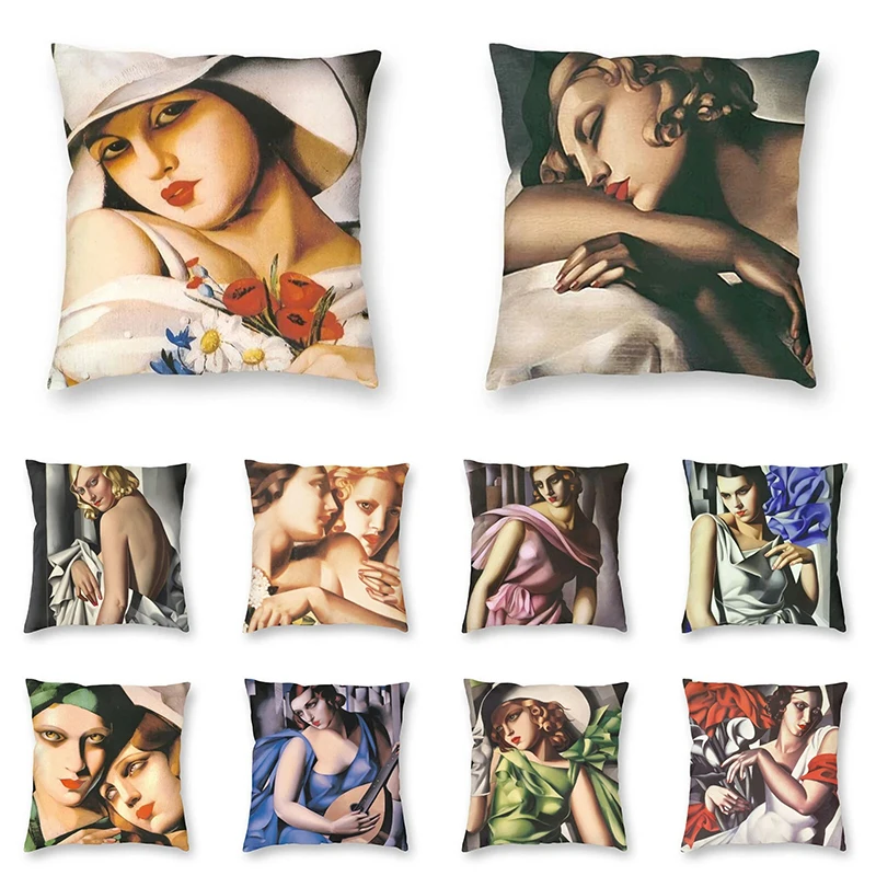 

Sexy female art oil painting printed pillow case home decoration bedroom room living room sofa cushion cover 45x45cm
