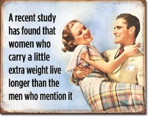 Women Live Longer Funny Quote Poster Retro Ephemera Wall Decor Metal Tin Sign