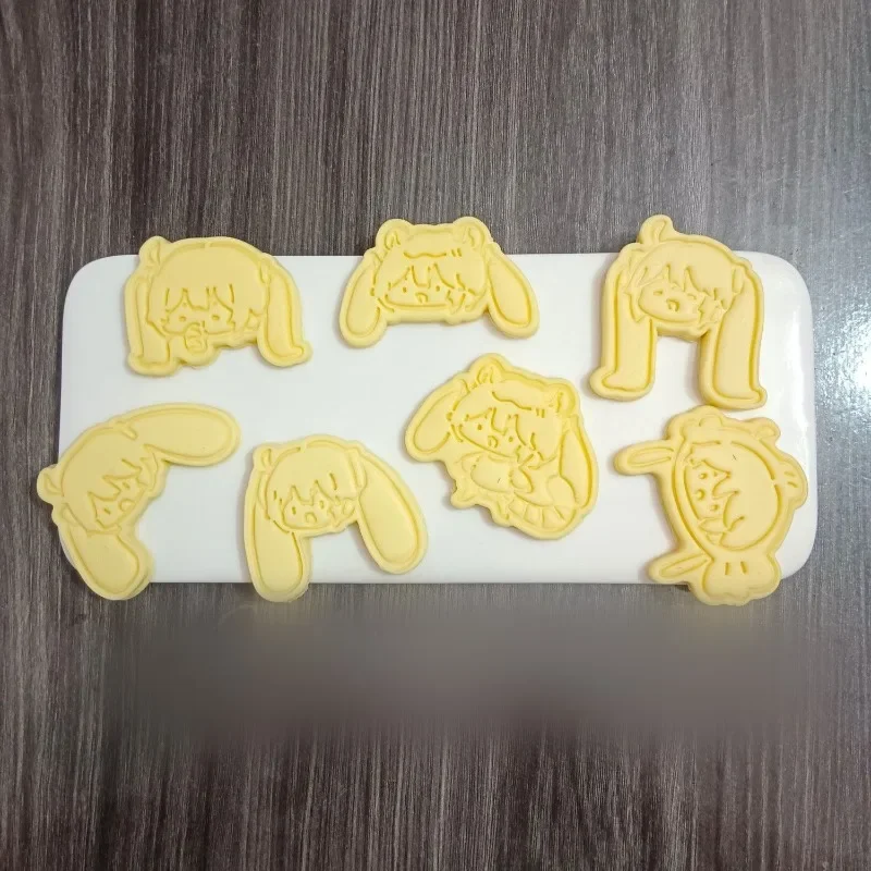 Hatsune Miku Q Version Cookie Mold 3d Stereo Manual Diy Pressing Biscuits Anime Cartoon Kitchen Baking Tool Girls Birthday Gift