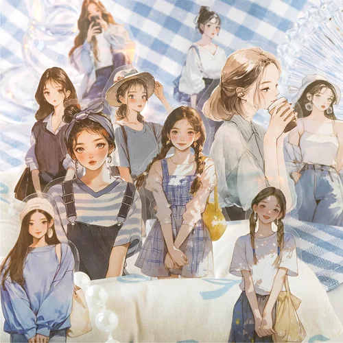 Imagen 2 del producto 30 uds/1 lote de pegatinas Kawaii para álbum de recortes, diario de arcoíris para niñas, diario basura, planificador dorado, adhesivo de papelería, planificador decorativo