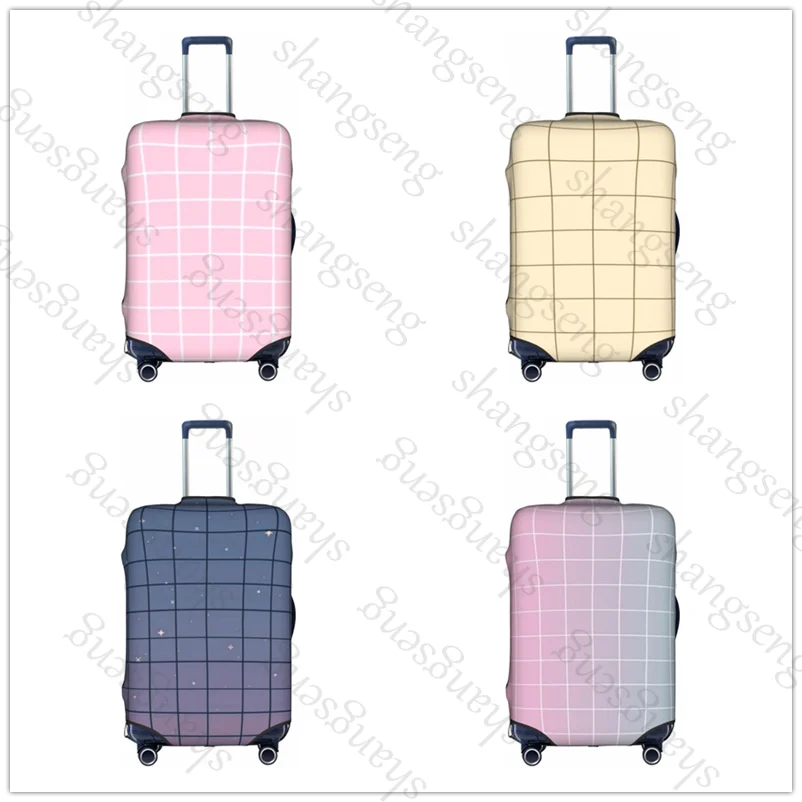 

Travel suitcase protective case, suitcase cover, elastic protection, washable Luggage cover, 18-32 in checkered square
