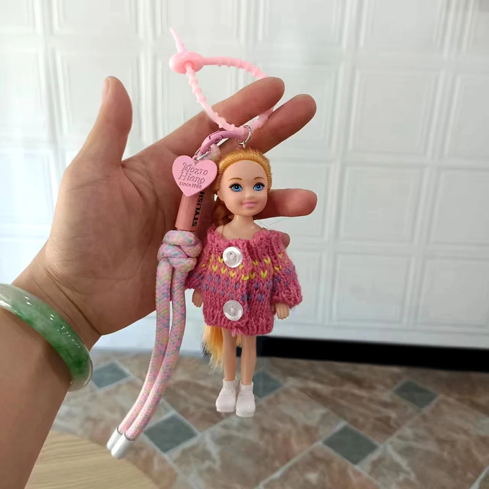 Porte-clés pendentif beurre pour Barbie, ornement de bricolage, changement de vêtements, breloque de sac mignon, nouveau