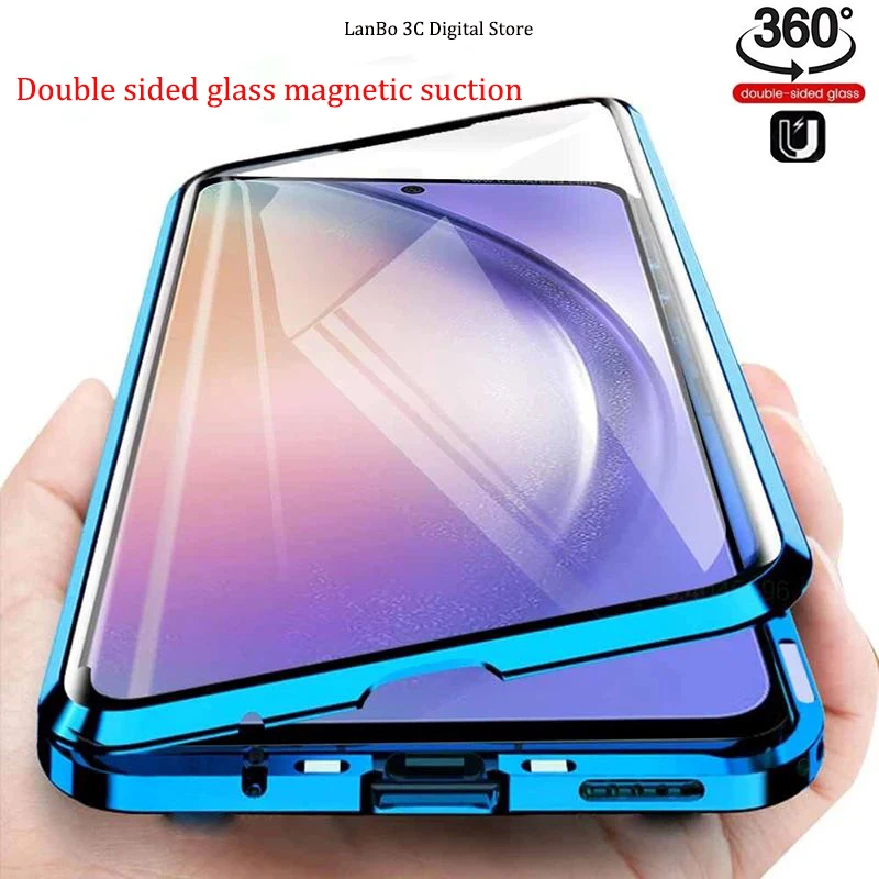 

360 ° double-sided glass magnetic case suitable for Samsung Galaxy S20 S21 S22 S23 S24 S25 Ultra Plus FE phone case