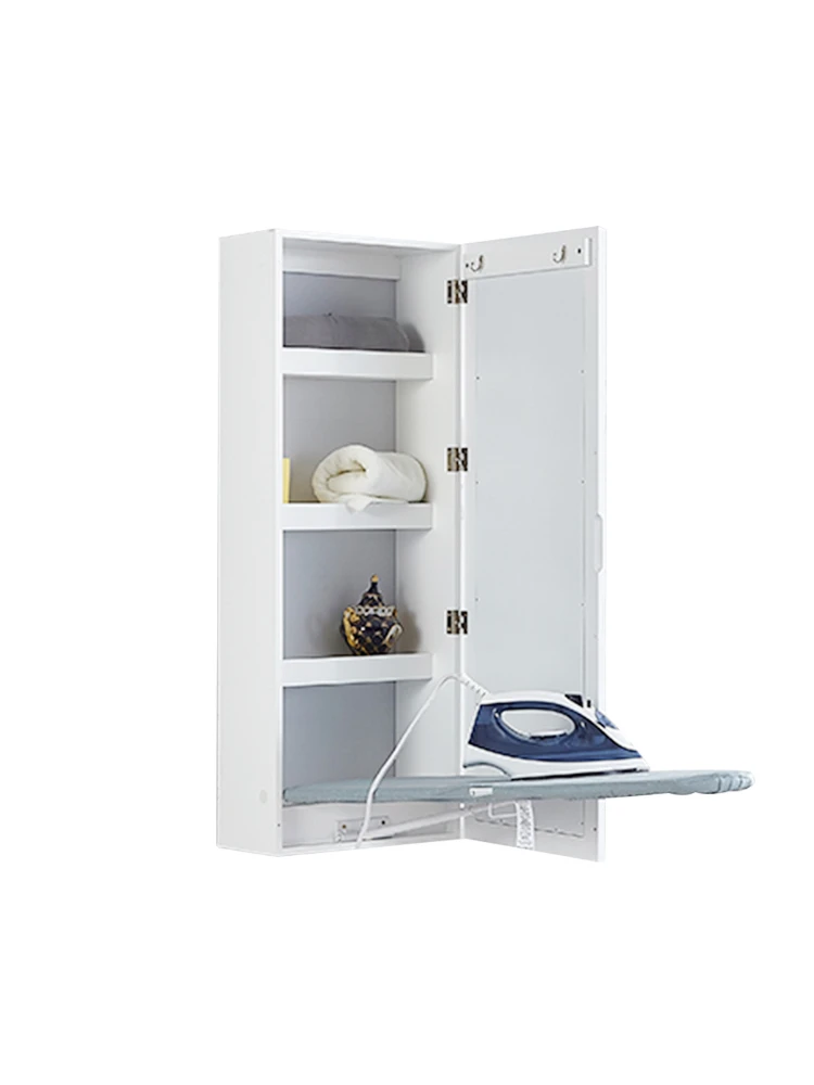 

Multi-Functional Wall-Mounted Ironing Board Wall Mirror Cabinet Iron Board Folding Ironing Board Storage Cabinet