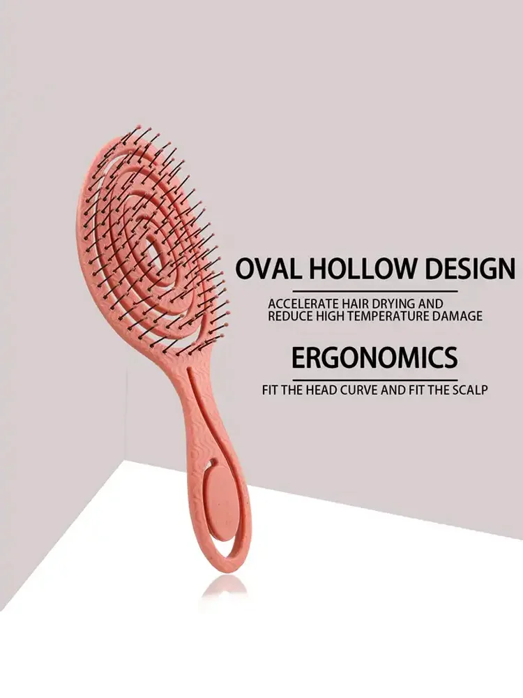 

Hair Massage Comb Bristle Nylon Hairbrush Curly Detangle Hair Brush Salon Hairdressing Tool