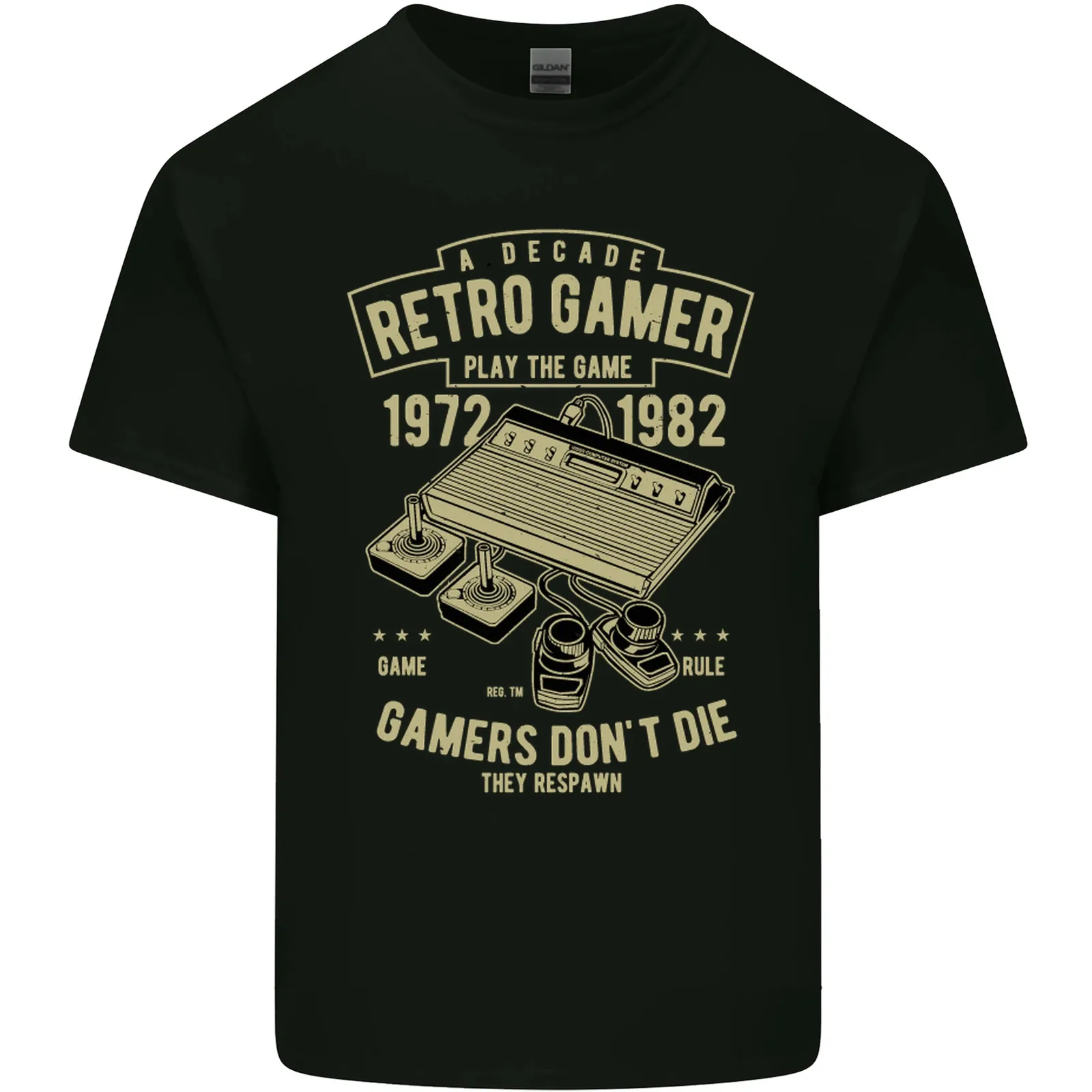 Retro Gamer Fun Gaming Baumwoll-T-Shirt für Herren