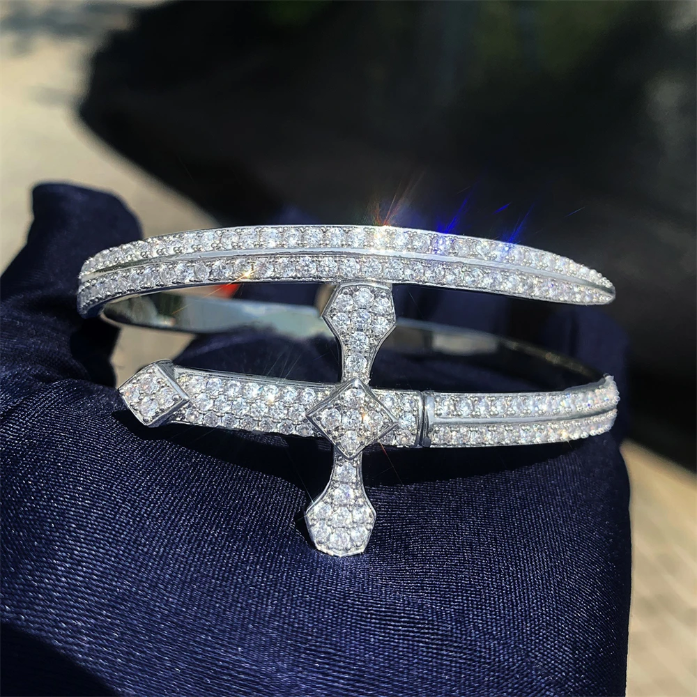 الأكثر مبيعا جديد وصول الهيب هوب الزركون مطعمة سيف العدالة النحاس سوار العصرية مجوهرات متعددة الاستخدامات #4