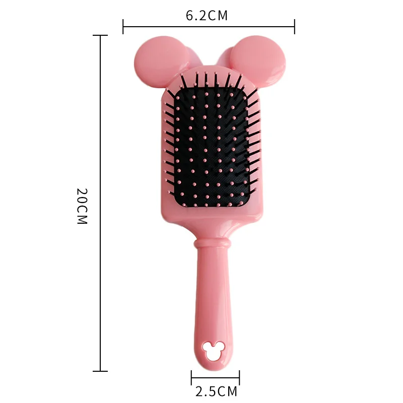 Disney tureMouse-Peignes de massage à coussin d\'air pour enfants, figurines d\'anime de dessin animé, brosse à cheveux, outil de coiffure, cadeau