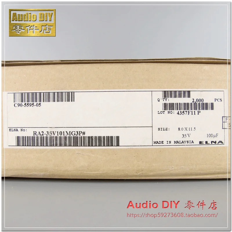 30 قطعة/50 قطعة ELNA RA2 سلسلة 100 فائق التوهج/35 فولت الصوت مُكثَّف كهربائيًا (الحقيبة الأصلية التعبئة والتغليف الصندوق الأصلي) شحن مجاني