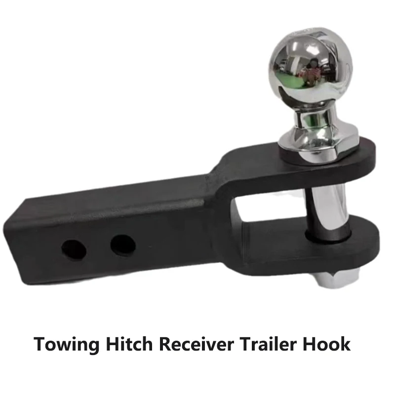 ATV/UTV Towing Hitch Receiver Trailer Hook Rv Traction Hook Long Rod Ball Universal Solid U Shackle Towing Rescue Modification