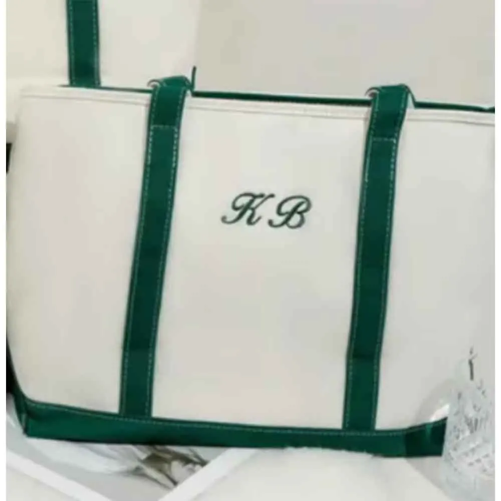 Embroidered Tote Bag, Custom Canvas Tote Bag, Boat Tote, Beach Bag, Personalized Bridesmaid Gifts,Party Gifts