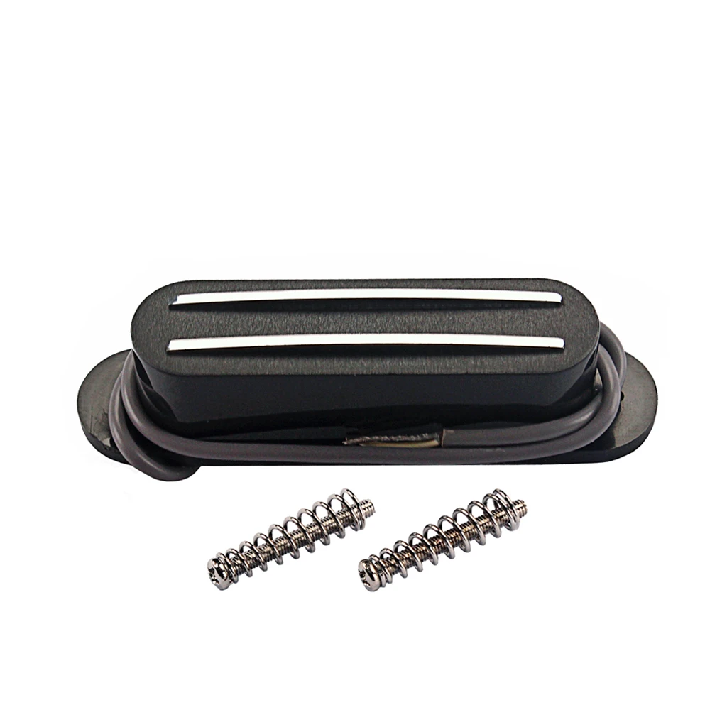 

Black Belcat Guitar Hot Rails Pickup for ST Parts Ferrite Mini Humbucker, Dual Hot Rail Humbucker Neck Pickup with Coil Tap 2