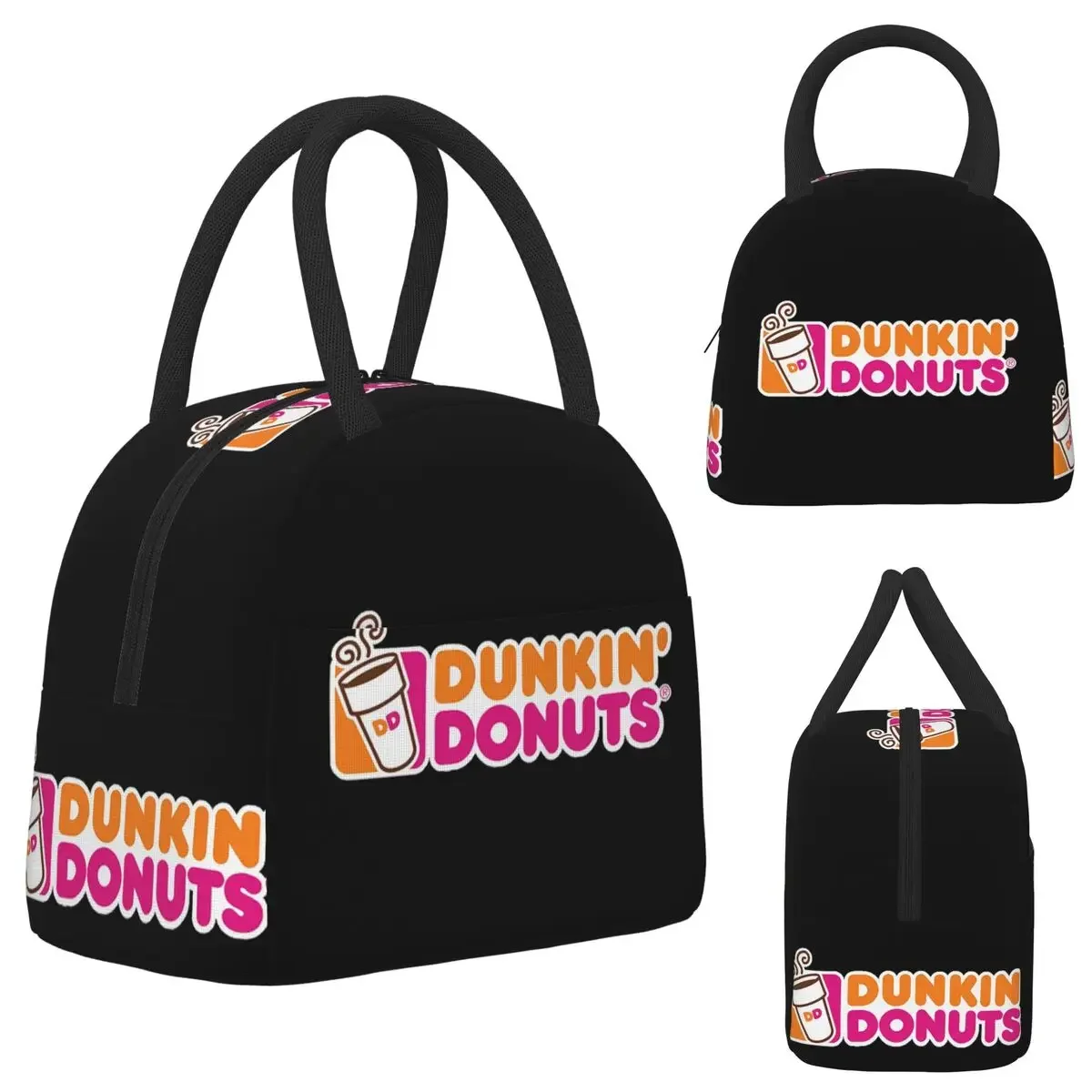 Dunkin Donuts Insulated Lunch Bag for Women Office Cooler Thermal Food Box Tote Portable Lunch Boxes Container