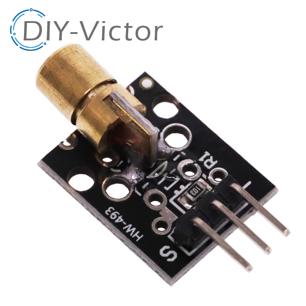 KY-008 650nm Laser Sensor Module 6mm 5V 5mW Red Dot Diode Copper Head for Arduino